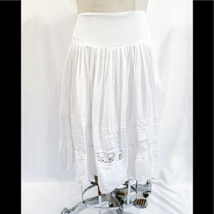 Lightweight eyelet maxi skirt